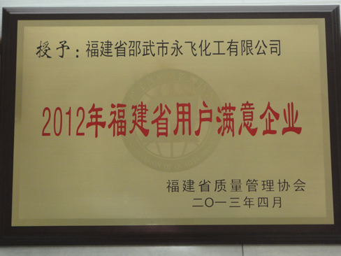 2013.04：福建省用户满意企业